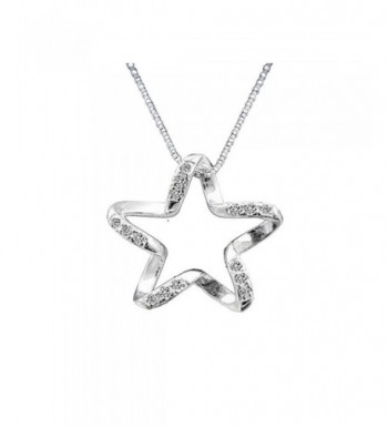 Sterling Silver Twisted Pendant Necklace