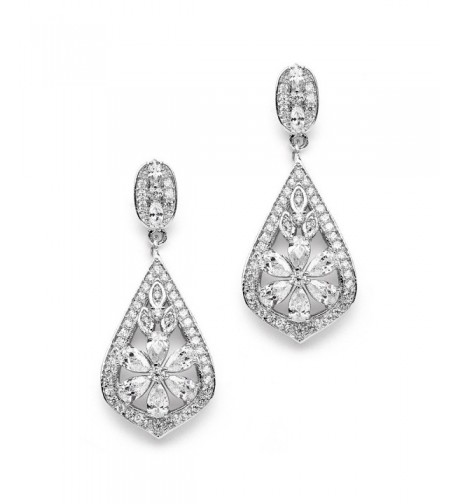 Mariell Vintage Designer Zirconia Earrings