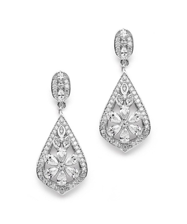 Mariell Vintage Designer Zirconia Earrings