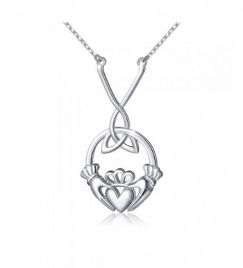 Sterling Holding Claddagh Pendant Necklace