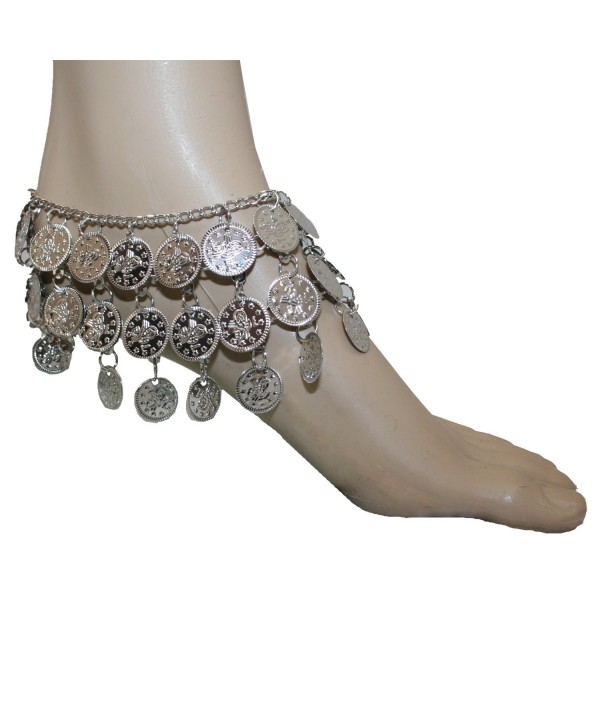 Silver Belly Dance Anklet Adjustable