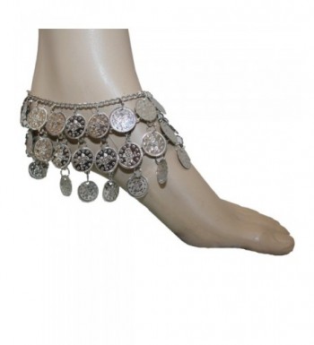 Silver Belly Dance Anklet Adjustable