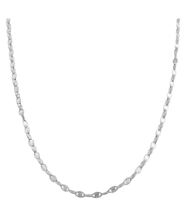 Sterling Silver 2 2 mm Diamond cut Chain