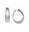 Stainless Steel Textured Earrings 1 6IN