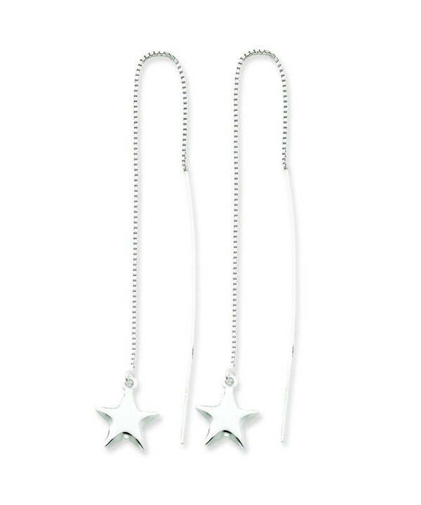 Sterling Silver Star Threader Earrings