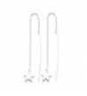 Sterling Silver Star Threader Earrings