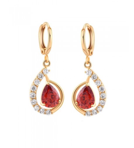 YAZILIND Zirconia Earrings Multicolor Charming