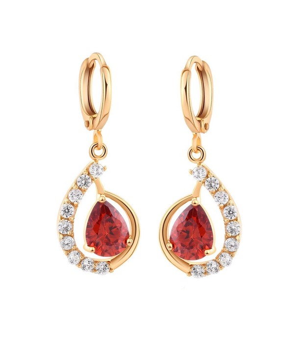 YAZILIND Zirconia Earrings Multicolor Charming