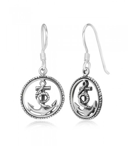 Stelring Silver Anchor Sailor Earrings