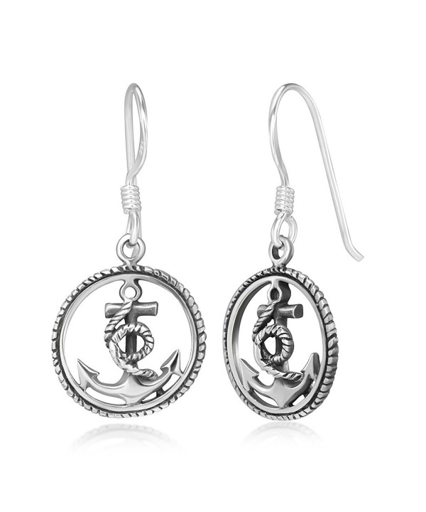 Stelring Silver Anchor Sailor Earrings