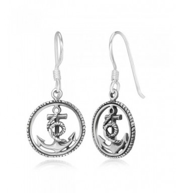 Stelring Silver Anchor Sailor Earrings