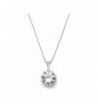 Mariell Dramatic Round Cut Solitaire Necklace