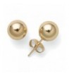 14k Yellow Ball Earrings pushback