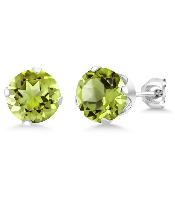 Peridot Gemstone Birthstone Sterling Earrings