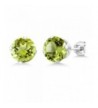 Peridot Gemstone Birthstone Sterling Earrings