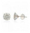 White Zirconia Silicone Earrings GO 346