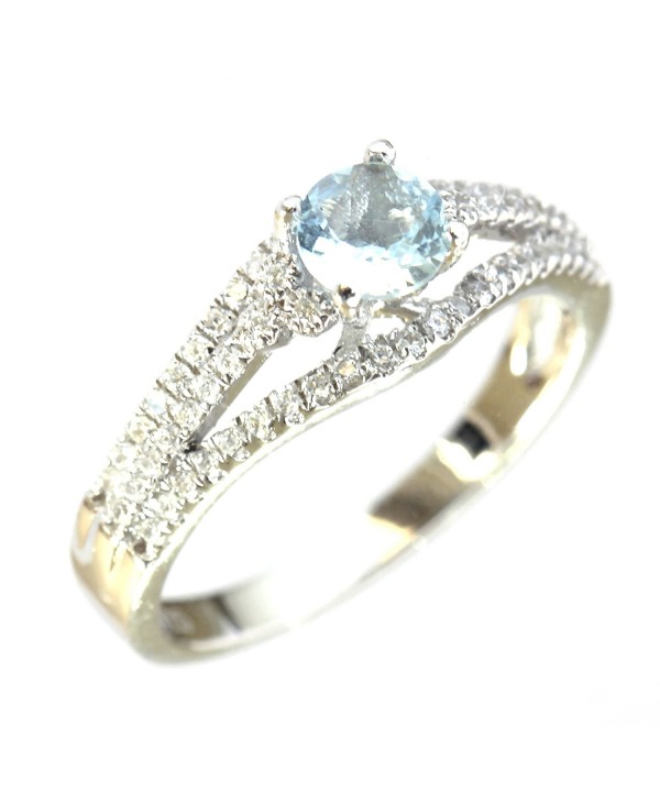 Sterling Wrapped Natural Aquamarine Engagement