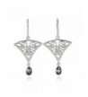 Triangular Earrings Intricate Teardrop Sterling