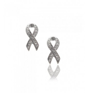 Spinningdaisy Breast Awareness Earrings Crystal