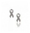 Spinningdaisy Breast Awareness Earrings Crystal