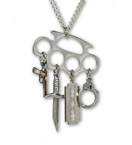 Weapons Dangle Knuckles Pendant Necklace