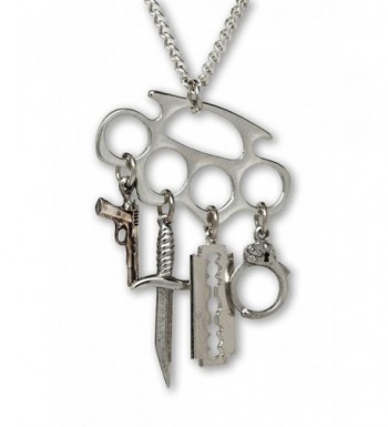 Weapons Dangle Knuckles Pendant Necklace