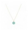 Plated Anchor Button Necklace Turquoise