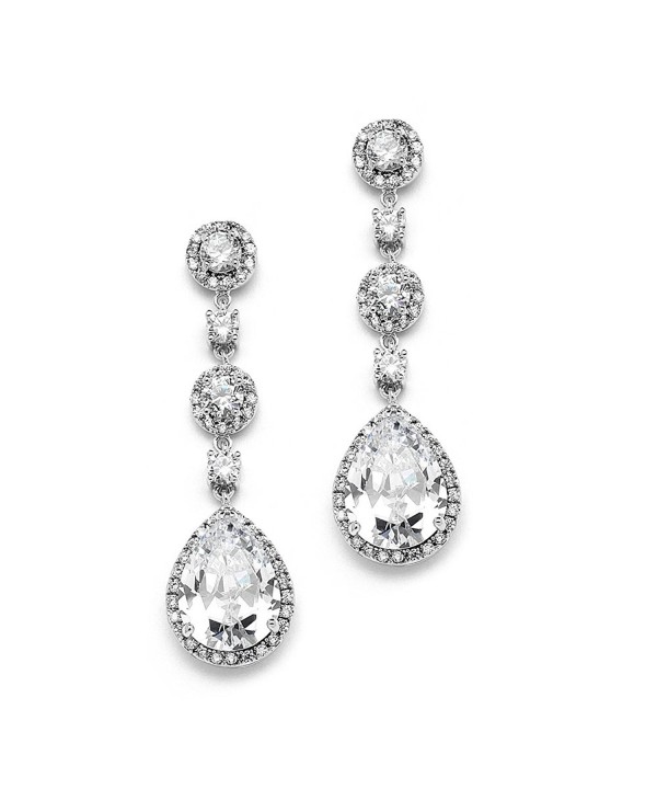 Mariells Gorgeous Platinum Wedding Earrings