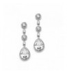 Mariells Gorgeous Platinum Wedding Earrings