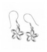 Sterling Silver Plumeria Dangle Earrings