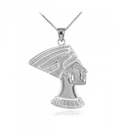 Sterling Egyptian Nefertiti Pendant Necklace