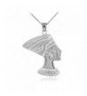 Sterling Egyptian Nefertiti Pendant Necklace