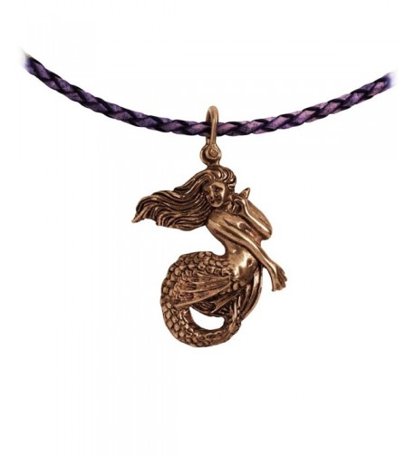 Mermaid Pendant Crafted Braided Necklace