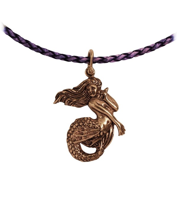 Mermaid Pendant Crafted Braided Necklace