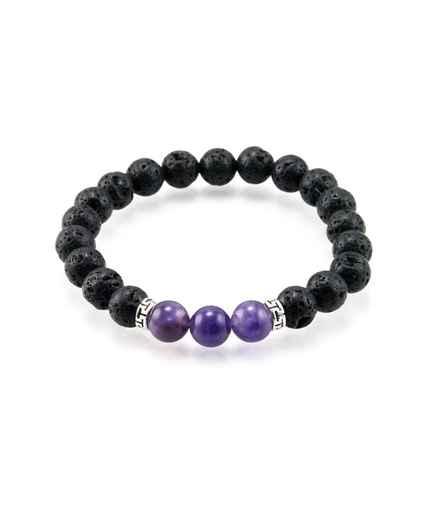 Diffuser Stretch Bracelet Amethyst Gemstone