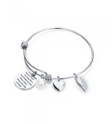 WUSUANED Quote Bangle Bracelet Sister