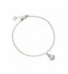 Sterling Silver Anchor Charm Bracelet