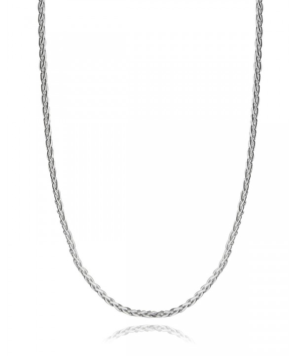 Italian Sterling Silver Spiga Necklace