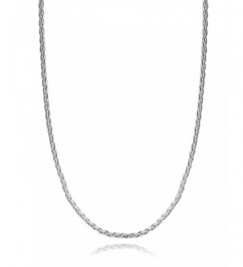 Italian Sterling Silver Spiga Necklace