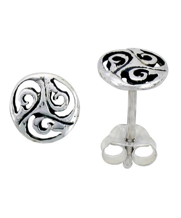 Sterling Silver Celtic Triskelion Earrings