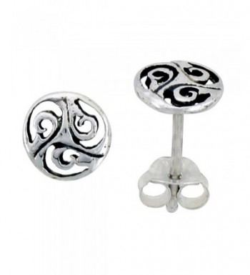 Sterling Silver Celtic Triskelion Earrings