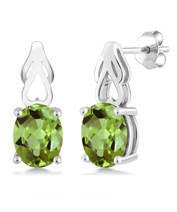 Sterling Peridot Gemstone Birthstone Earrings