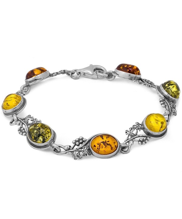 Multicolor Sterling Silver Grapevine Bracelet