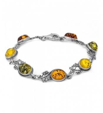 Multicolor Sterling Silver Grapevine Bracelet