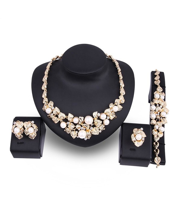Simulated Necklace Earrings Wedding Accessories