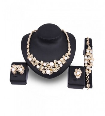 Simulated Necklace Earrings Wedding Accessories