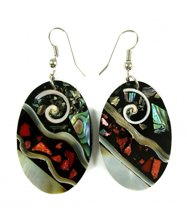 Handmade Abalone Dangle earrings DA117 Handmade Abalone Dangle earrings DA117