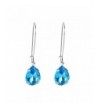EVER FAITH Austrian Aquamarine Silver Tone