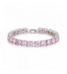 Tennis Bracelet Eternity Round Pink