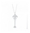 Womens Silver Heart Diamond Pendant